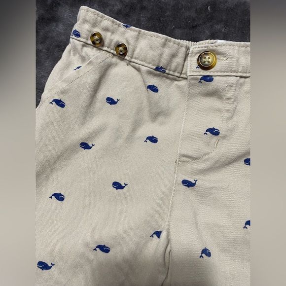 Carters 18 months Khaki Pants with whales - Picture 5 of 5